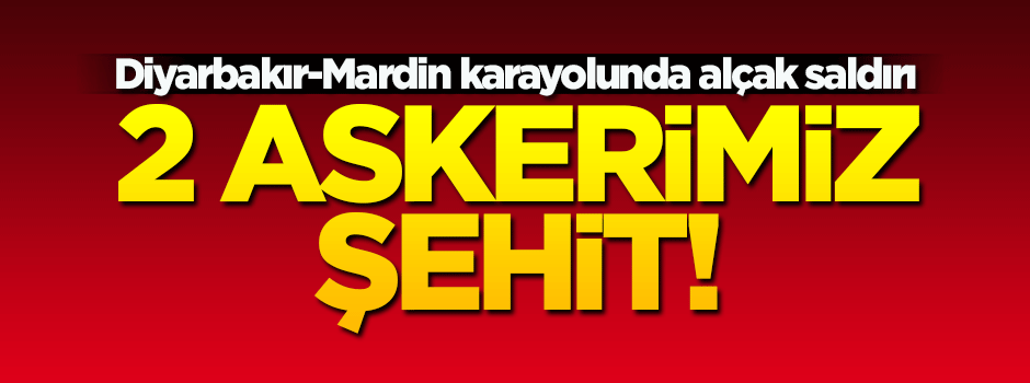 Diyarbakır-Mardin karayolunda patlama: 2 askerimiz şehit oldu