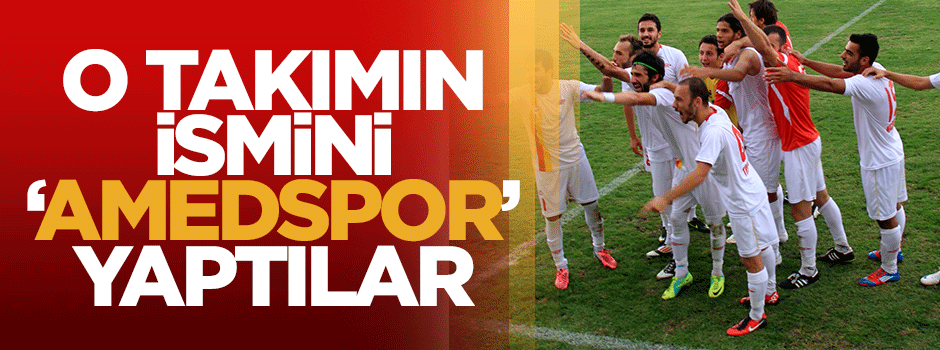Diyarbakır takımının ismi 'Amedspor' oldu