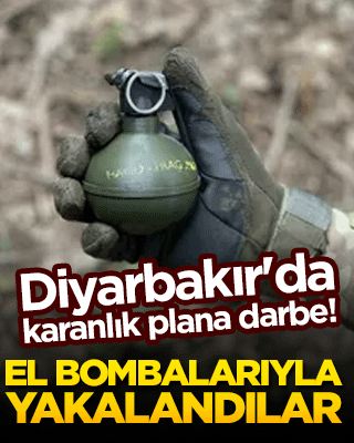 Diyarbakır'da karanlık plana darbe! El bombalarıyla yakalanan 4 şüpheli tutuklandı!