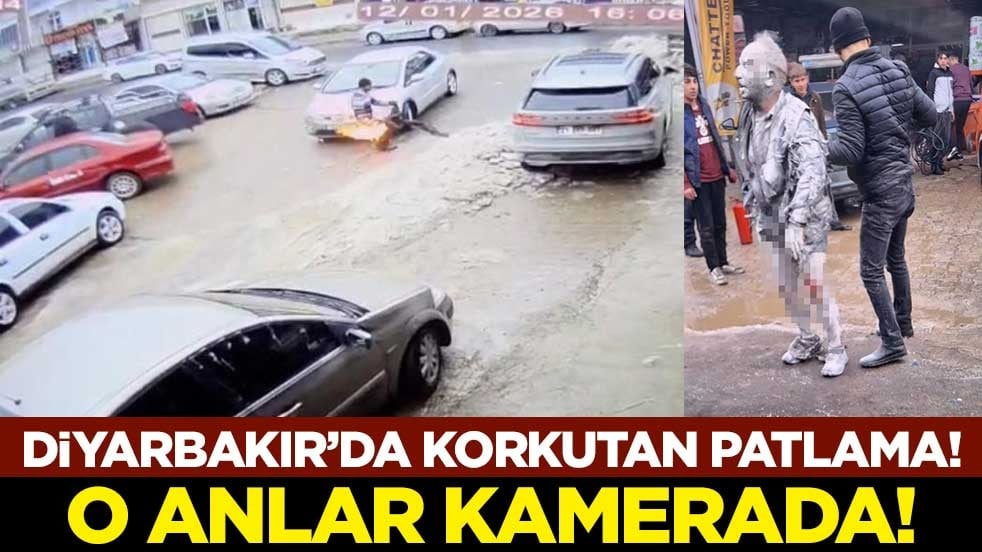 Diyarbakır'da korkutan patlama! O anlar kamerada