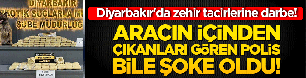 Diyarbakır'da o araç durduruldu! İçinden çıkanları gören polis bile şoke oldu!