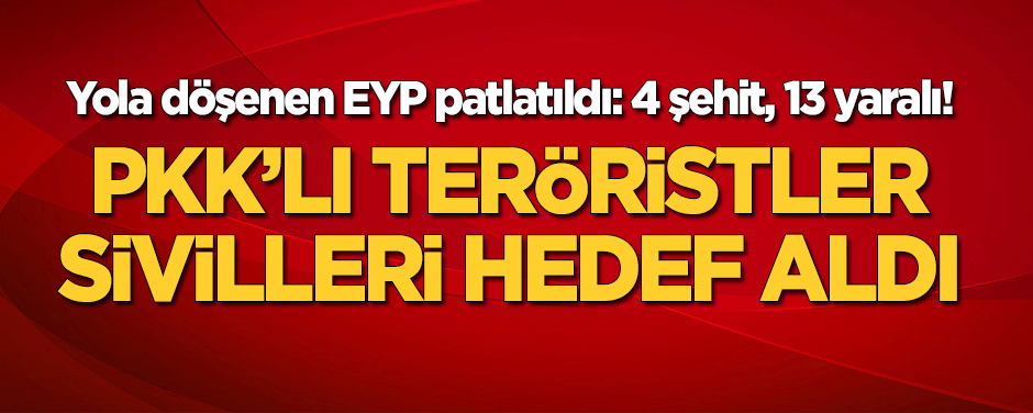 Diyarbakır'da PKK'lı teröristler sivilleri hedef aldı: 4 şehit 13 yaralı!