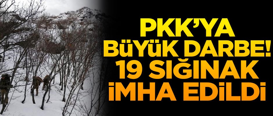 Diyarbakır'da PKK'ya büyük darbe! 19 sığınak imha edildi