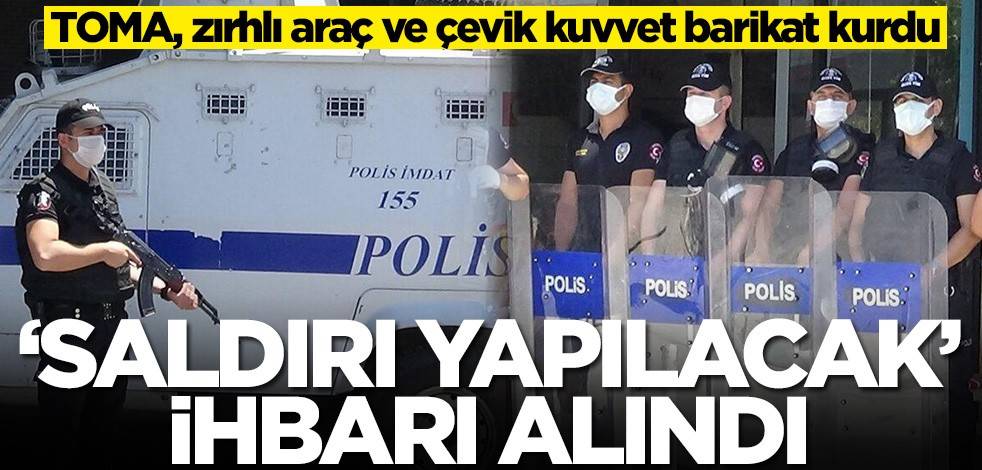 Diyarbakır’da saldırı ihbarı alınan evin önünde barikat kuruldu
