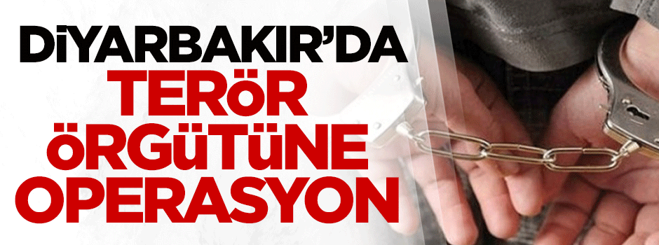 Diyarbakır'da terör örgütüne operasyon