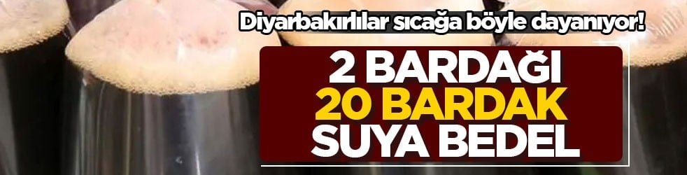 Diyarbakırlılar sıcağa böyle dayanıyor! 2 bardağı 20 bardak suya bedel