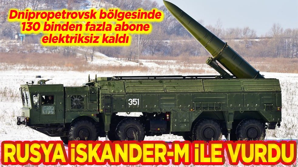 Dnipropetrovsk bölgesinde 130 binden fazla abone elektriksiz kaldı Rusya İskander-M ile vurdu