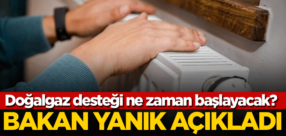 Doğalgaz desteği ne zaman başlayacak? Bakan Yanık açıkladı