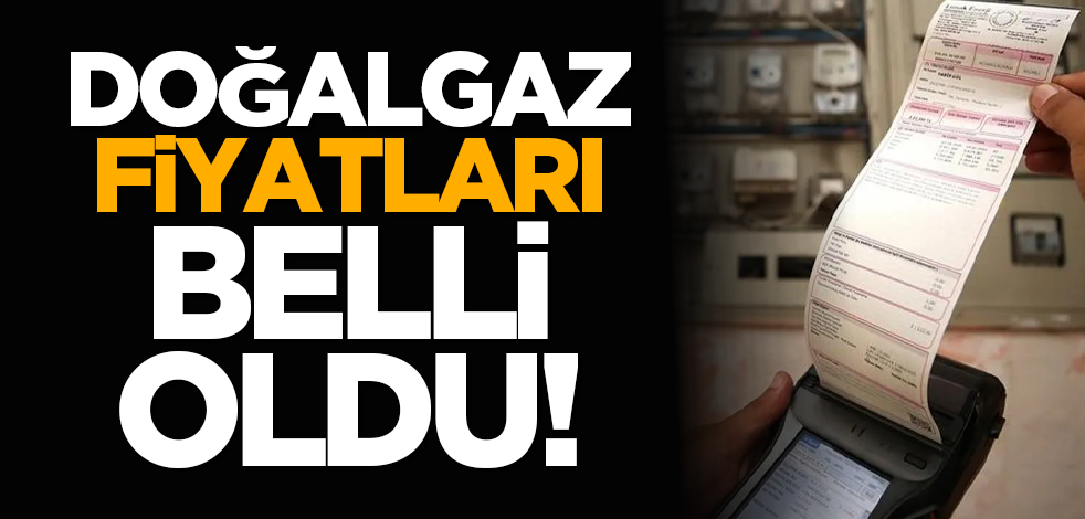 Doğalgaz fiyatları belli oldu!