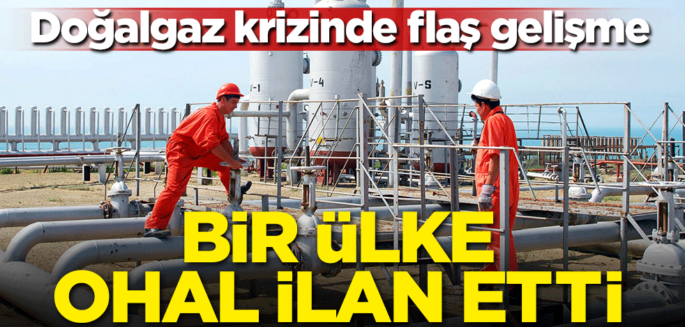 Doğalgaz krizinde flaş gelişme: Bir ülke olağanüstü hal ilan etti