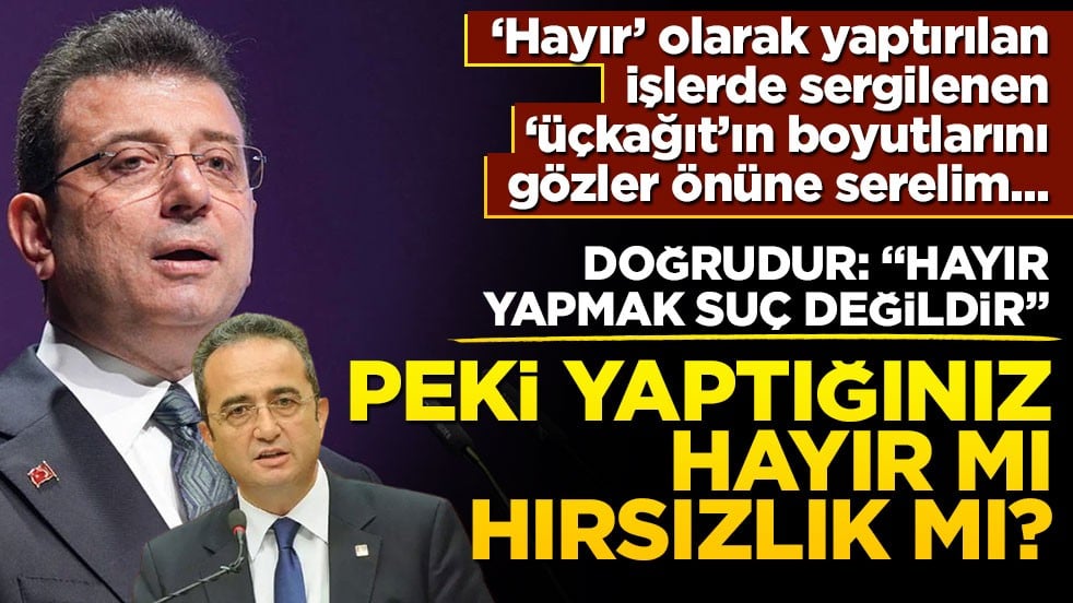 Doğrudur: “Hayır yapmak suç değildir”. Peki yaptığınız hayır mı, hırsızlık mı?