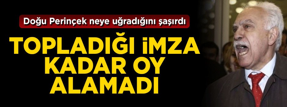 Doğu Perinçek topladığı imza kadar oy alamadı