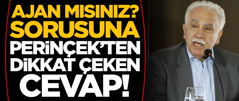 Doğu Perinçek'ten 'ajan mısınız?' sorusuna dikkat çeken cevap
