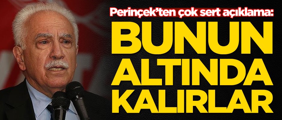 Doğu Perinçek'ten çok sert açıklama: Bunun altında kalırlar
