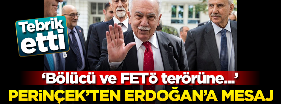 Doğu Perinçek'ten Erdoğan'a tebrik mesajı