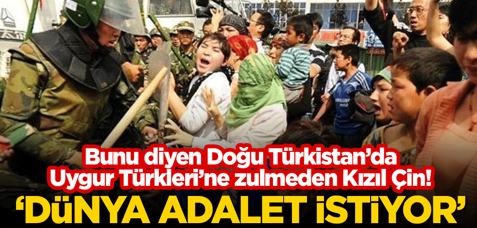Doğu Türkistan'da zulümlerine devam eden Çin'den pişkin açıklama: Dünya adalet istiyor