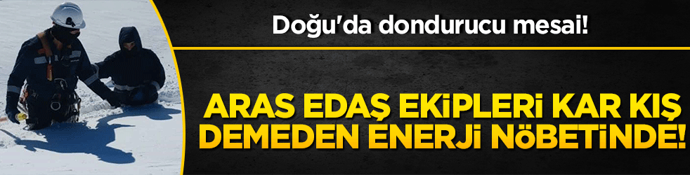 Doğu'da dondurucu mesai! Aras EDAŞ ekipleri kar kış demeden enerji nöbetinde!