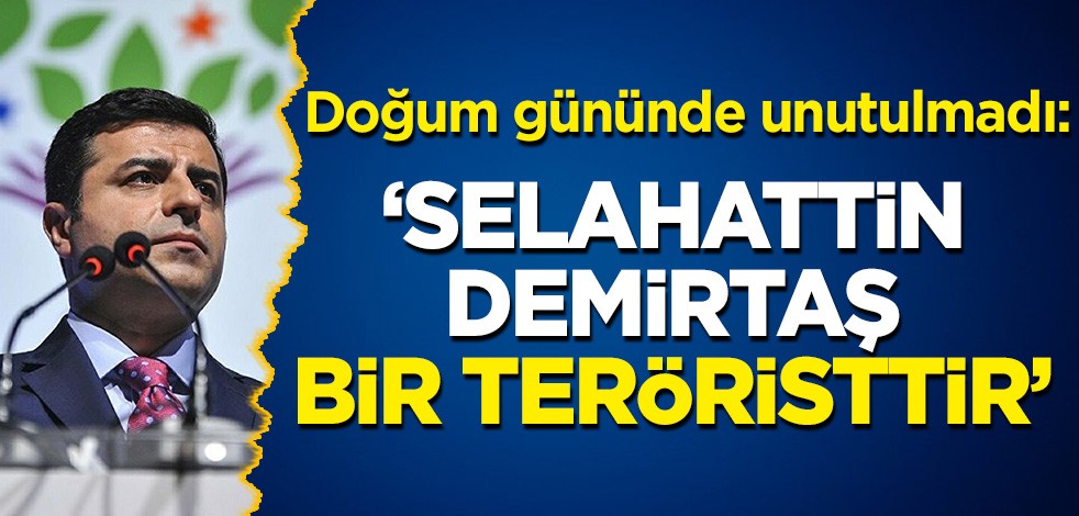 Doğum gününde unutulmadı: Selahattin Demirtaş bir teröristtir