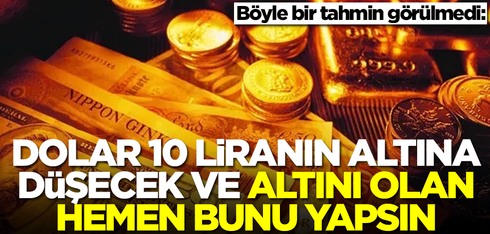 'Dolar 10 liranın altına düşecek' dedi ve altını olanları üstüne basa basa uyardı! 'Yok artık' dedirten tahmin