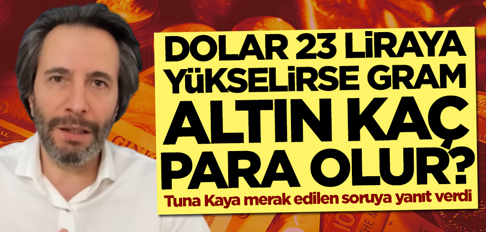 Dolar 23 lira olursa gram altın kaç para olur? Ekonomist Tuna Kaya hesapladı