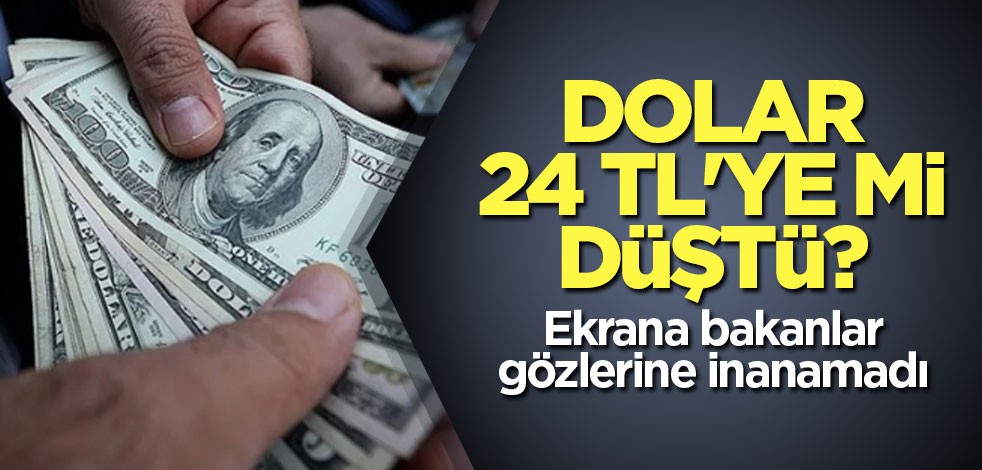 Dolar 24 TL'ye mi düştü? Ekrana bakanlar gözlerine inanamadı
