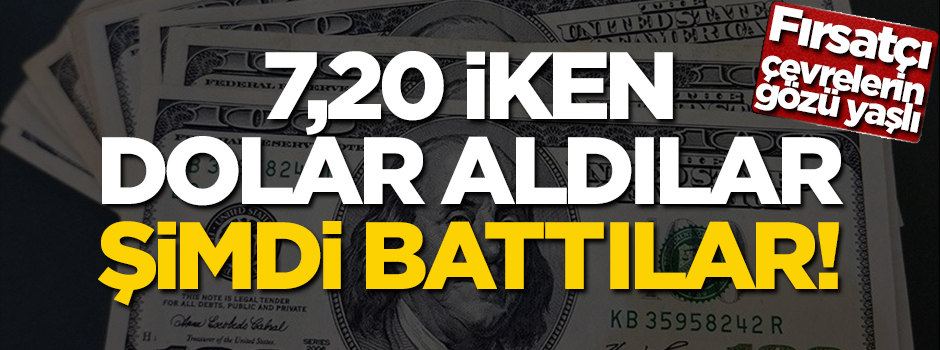 Dolar 7,20 iken aldılar, şimdi battılar!