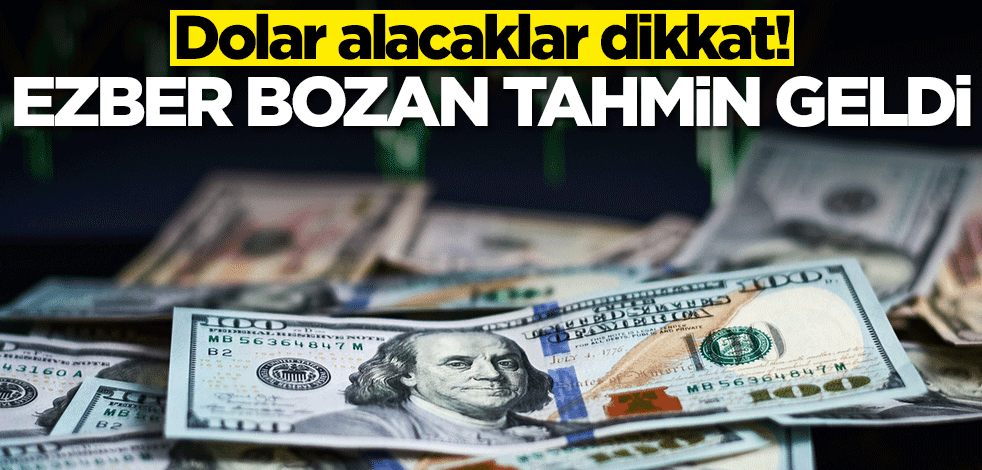 Dolar alacaklar dikkat! Ezber bozan tahmin geldi
