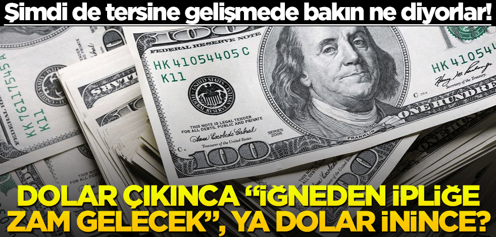 Dolar çıkınca "iğneden ipliğe zam gelecek", ya dolar inince?