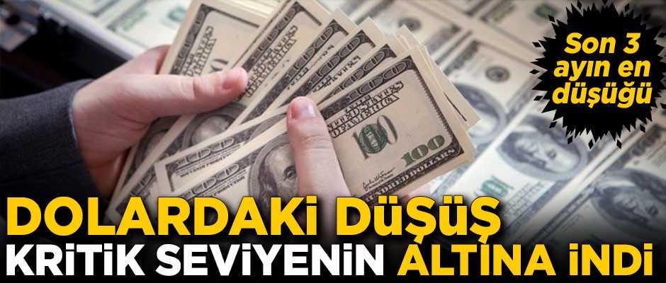 Dolar düşüyor! Kritik seviyenin altına indi