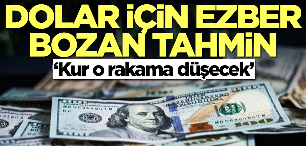 Dolar için ezber bozan tahmin: Kur o rakamlara düşecek