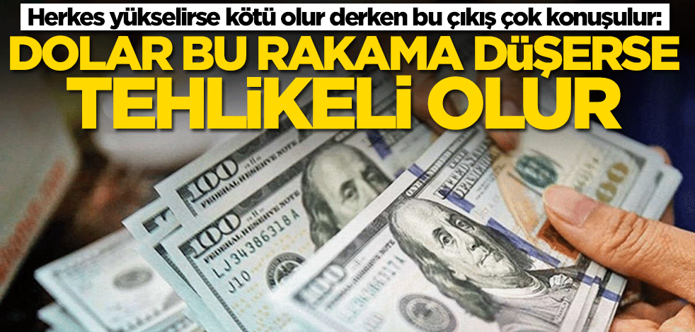 Dolar için ilginç açıklama! Herkes yükselirse kötü olur derken orası duyurdu: Dolar o rakamın altına düşerse kötü olur