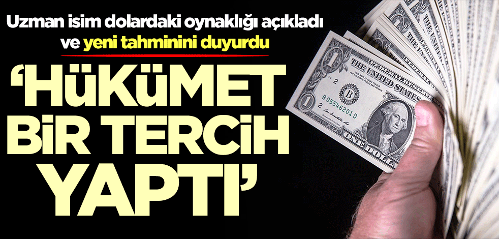 Dolar için yeni tahmin! 'Hükümet bir tercih yaptı' dedi ve dövizin oynaklığını açıkladı