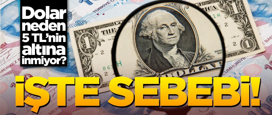 Dolar kuru 5 TL'nin altına neden inmiyor? Sebebi belli