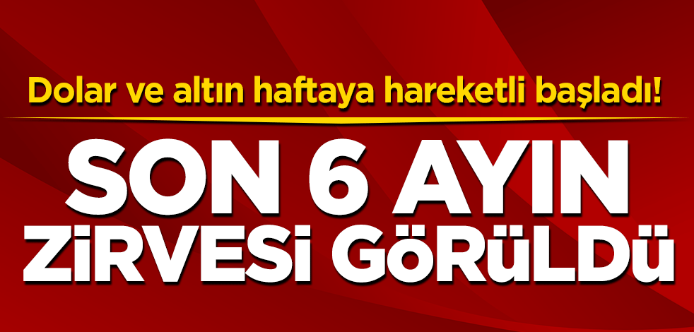 Dolar ve altın haftaya hareketli başladı! Son 6 ayın zirvesi görüldü