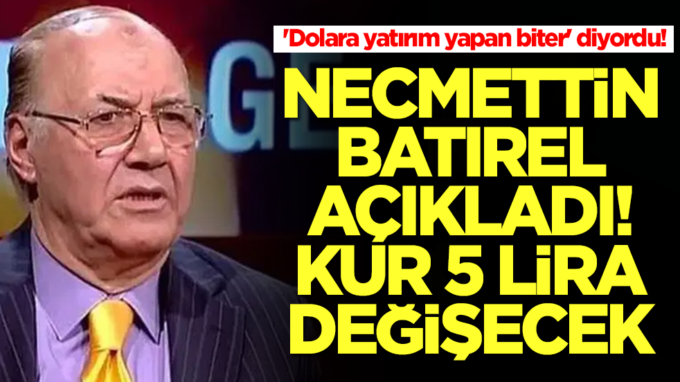 'Dolara yatırım yapan biter' diyordu! Necmettin Batırel açıkladı, kur 5 lira değişecek