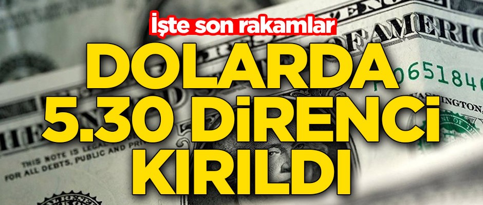 Dolarda 5.30 duvarı kırıldı! İşte son rakamlar