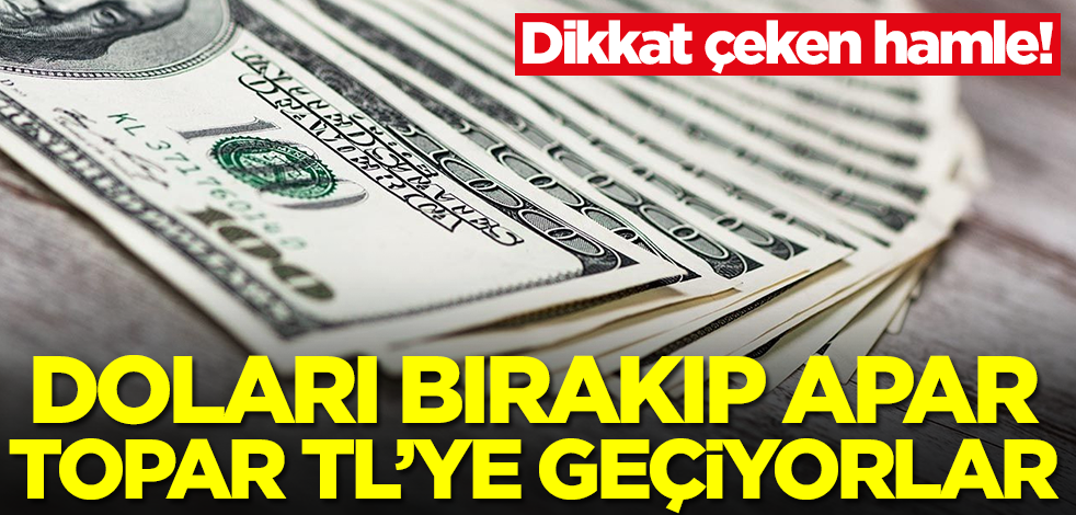 Doları bırakıp apar topar Türk Lirası'nın peşine düştüler! Herkes şaşkın