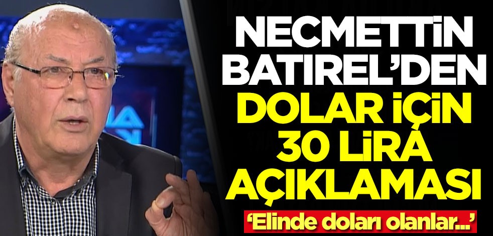 'Doları olan patlar' diyen Necmettin Batırel'den dolar için 30 lira açıklaması: Elinde olanlar...