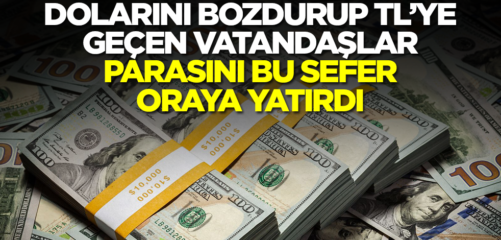 Dolarını bozdurup TL'ye geçen vatandaşlar parasını bu sefer oraya yatırmaya başladı!