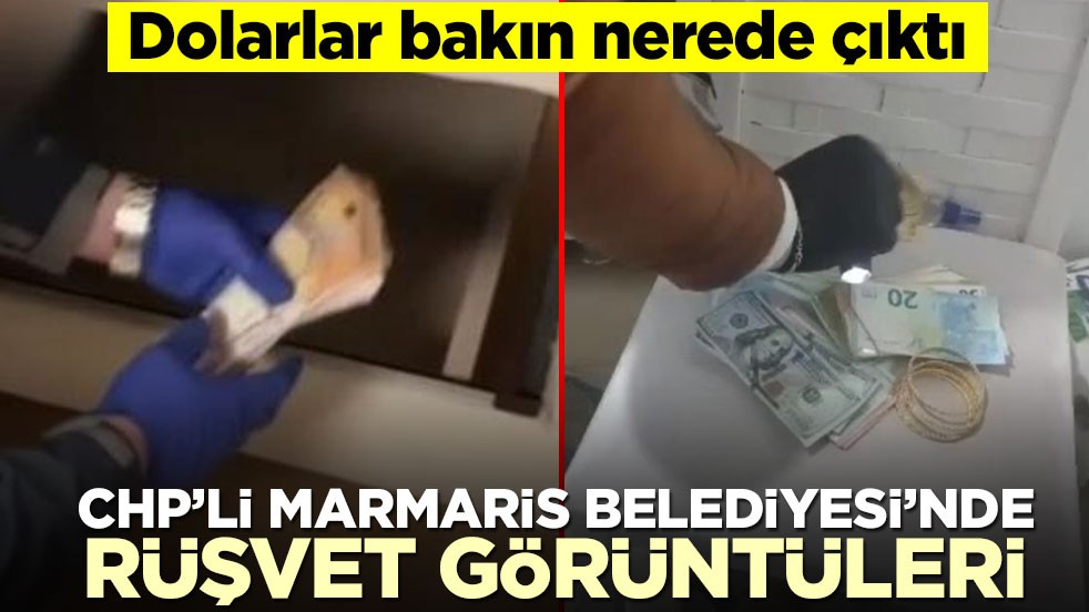 Dolarlar bakın nerede çıktı! CHP’li Marmaris Belediyesi’nde rüşvet görüntüleri