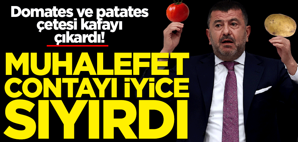 Domates ve patates çetesi kafayı çıkardı! Muhalefet contayı iyice sıyırdı