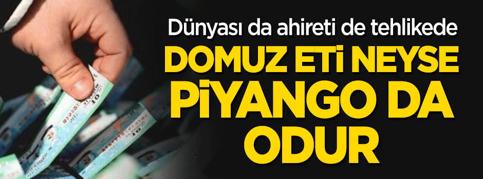 Domuz eti ne ise piyango da odur