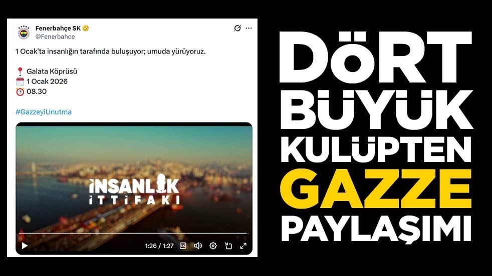 Dört büyüklerden 1 Ocak paylaşımı: Gazze için buluşuyoruz