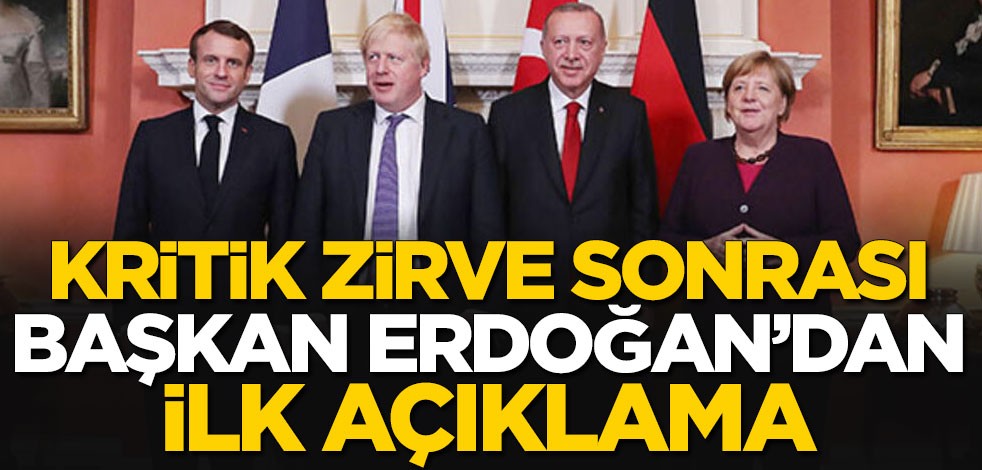 Dörtlü Zirve sonrası Başkan Erdoğan'dan ilk açıklama