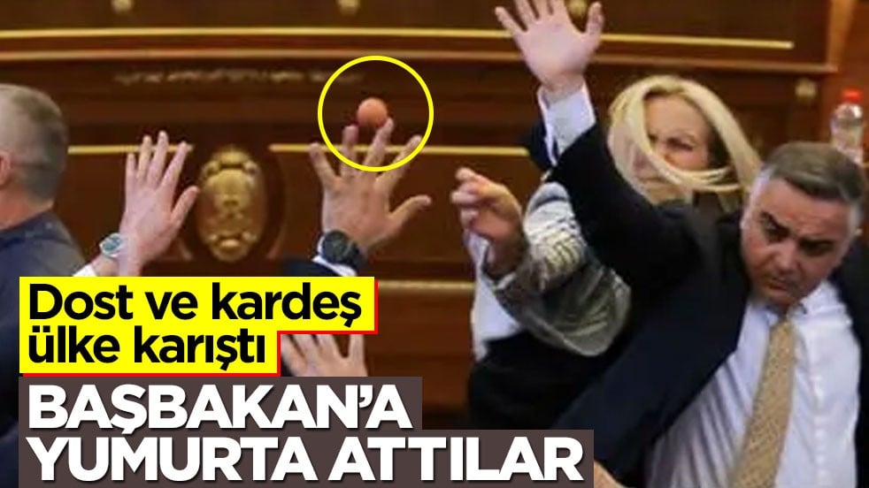 Dost ülkede Meclis gerildi: Başbakan'a yumurta attılar