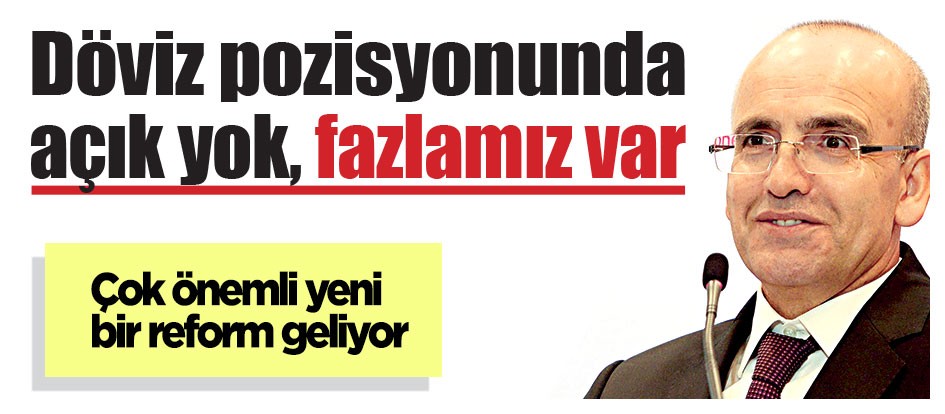 Döviz pozisyonunda açık yok, fazlamız var