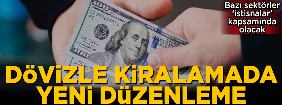 Dövizle kiralamada yeni düzenleme! Bazı sektörler 'istisna' kapsamında olacak