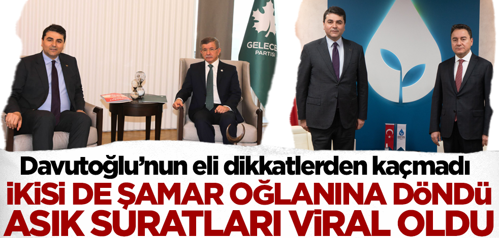 DP lideri Gültekin Uysal ile görüşen Davutoğlu'nun asık suratı dikkat çekti