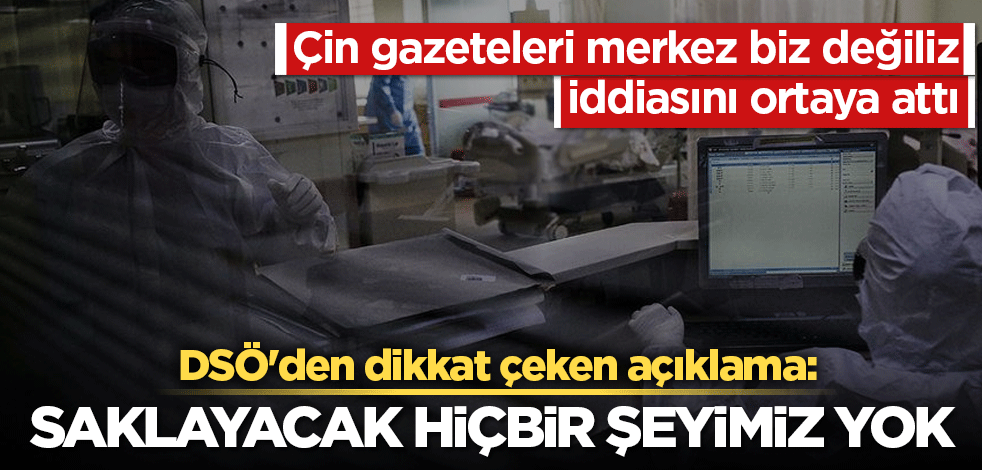 DSÖ'den dikkat çeken açıklama: Saklayacak hiçbir şeyimiz yok