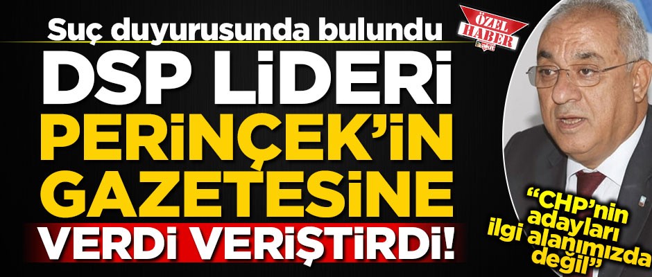 DSP lideri Perinçek'in gazetesine verdi veriştirdi!